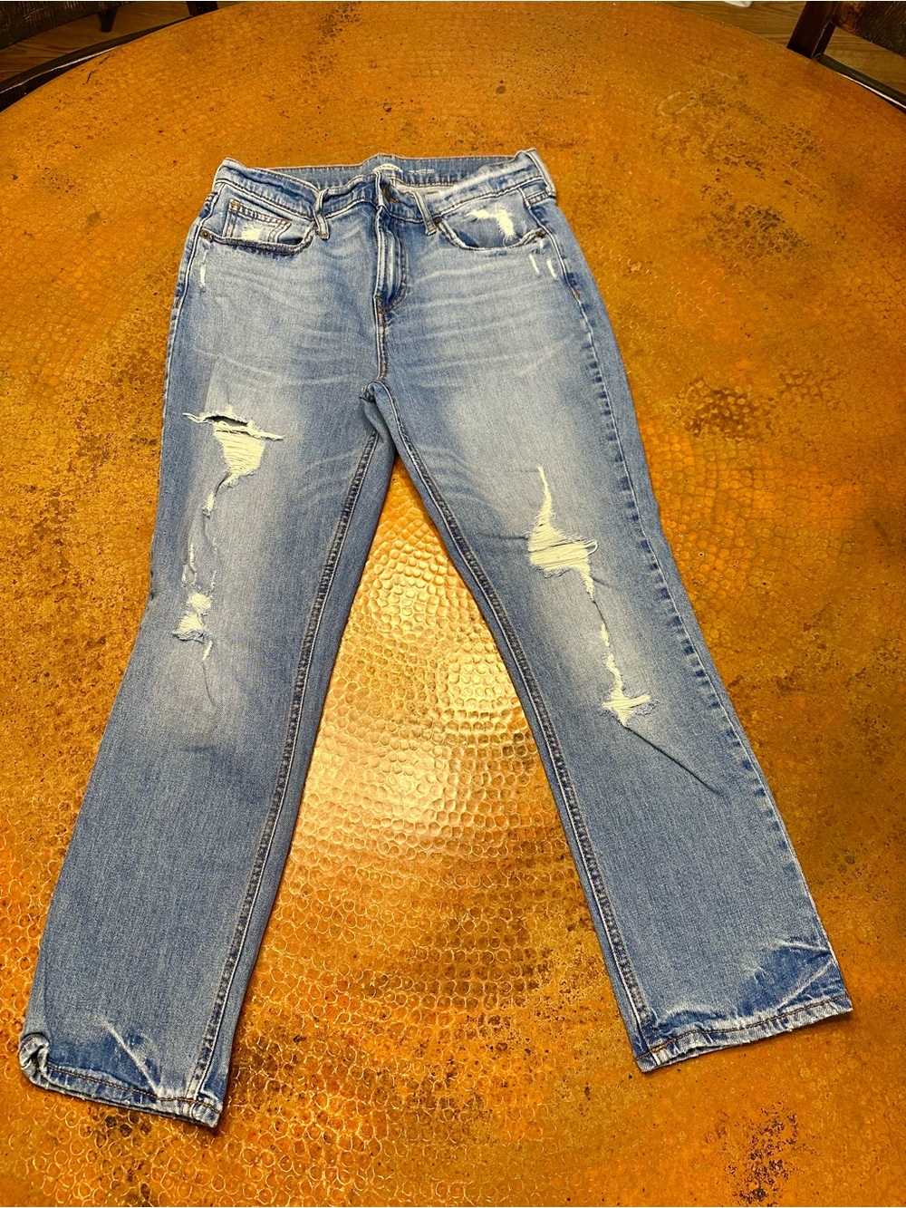 Old Navy Light Blue Straight-Leg Jeans